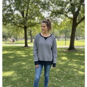 Nike Charcoal and Black Crewneck